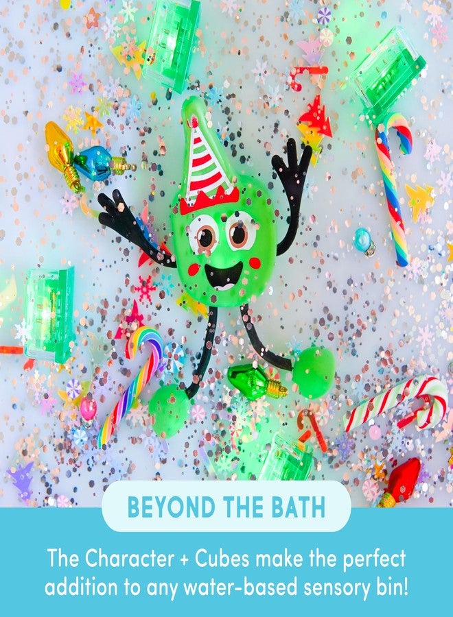 Glo Pals Christmas Pal Water-Activated Bath Toy with 2 Reusable Light-Up Cubes for Sensory Play - Image 5